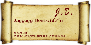 Jagyugy Domicián névjegykártya